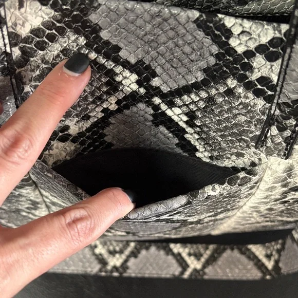 Jason Wu EUC Snakeskin Pattern Women's Bag - Black and Gray - Picture 8 of 13